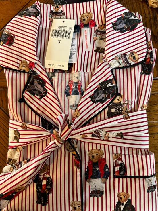 Ralph Lauren Other - Ralph Lauren Red & White Striped Polo Bear pajamas set Madison
